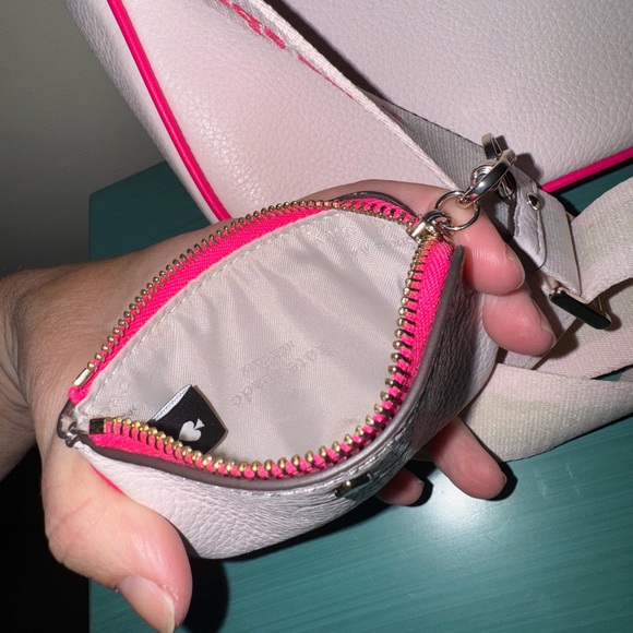 Kate Spade Light Pink Crossbody Bag with Neon Accents - Picture 9 of 11